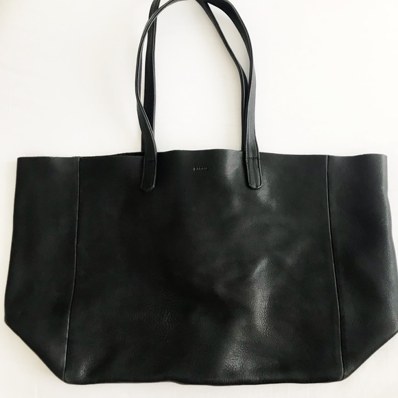 baggu leather tote bag